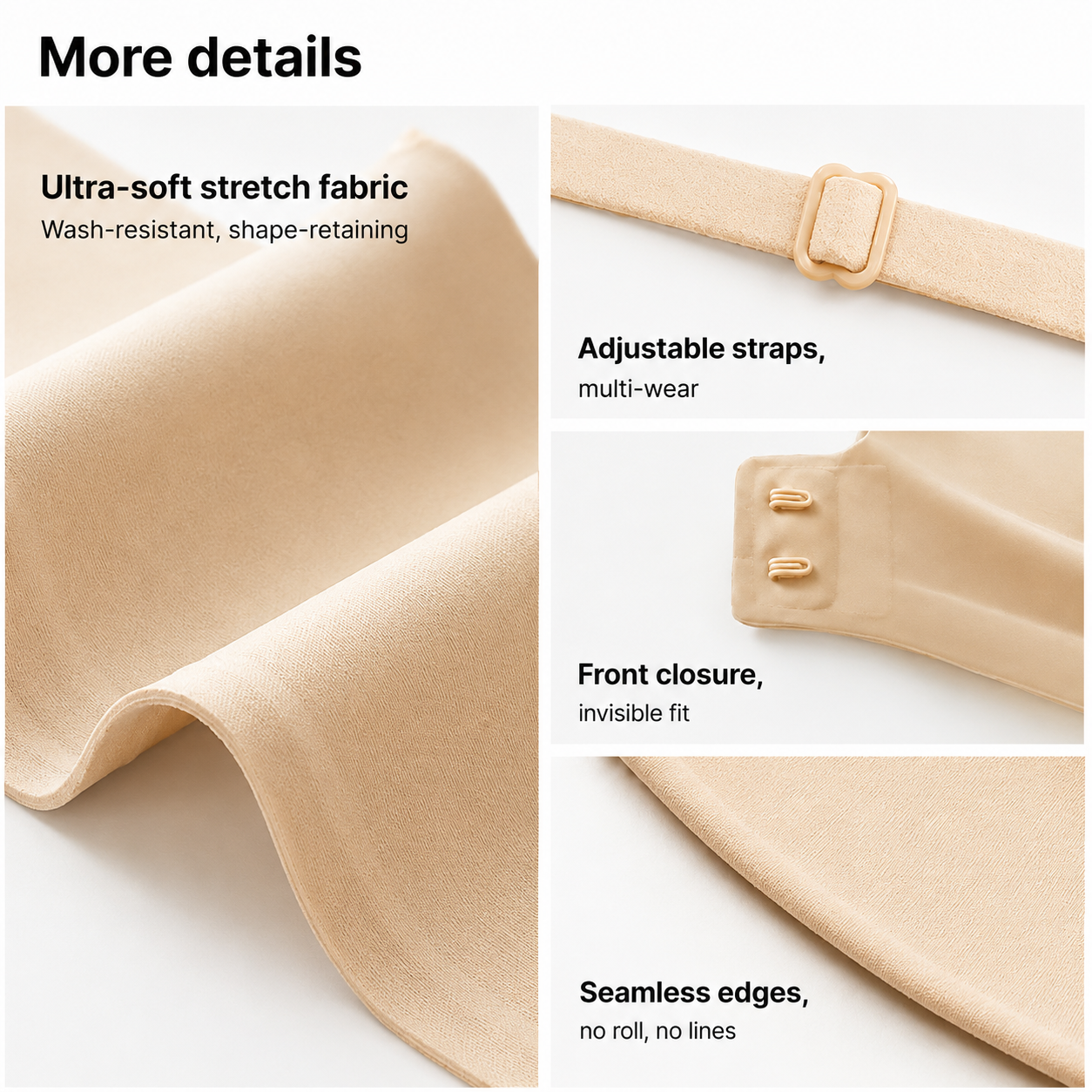 Strapless Front Closure Bra