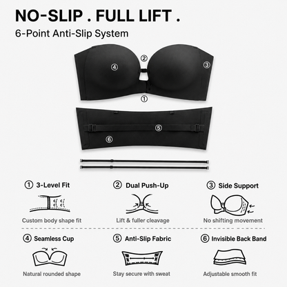 Strapless Front Closure Bra